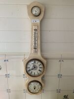 1970's Clock, Barometer,Thermometer - As Is