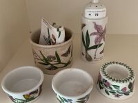 Collection of Portmerion Botanic Garden Items - Some Staining - 2