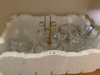 Asstd Lot of Glass and Crystal nicCruets, Ice Buckets, Wine Glasses Etc - 3