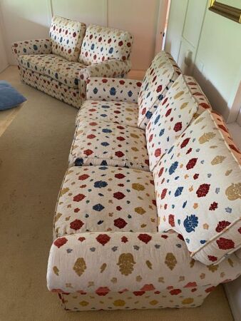 3+2 Seater Sofas in Flock Style Fabric