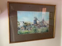 3 Framed Watercolours of Colliery/Coal Mine Pit Heads - 2