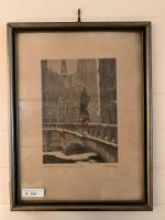 Framed Signed German Lithograph 1943