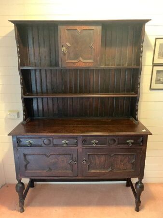 Classic Antique Oak Welsh Dresser C1890 Pegged Construction