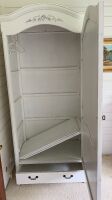 Large Contemporary Shabby French Style Single Door Single Drawer Armoire - 2