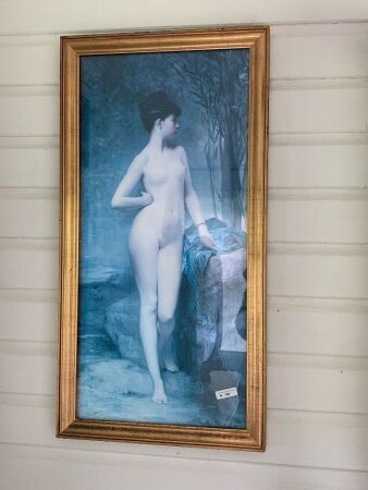 Tall Gilt Framed Print of Nude