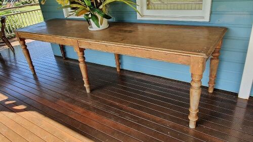 Antique 6 Leg Pine Farmhouse Table