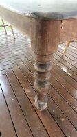 Antique Red Cedar Farmhouse Table - As Is - - 3