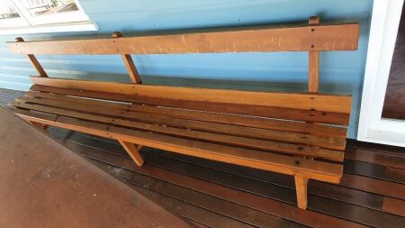 Vintage Slatted Timber Bench/Pew