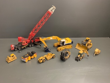 Asstd Lot of Die Cast Machinery Toys inc. CAT, Komatsu etc