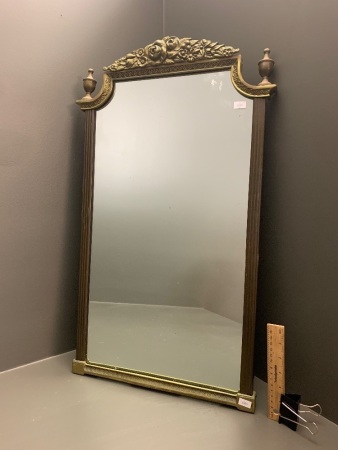 Heavy Brass Framed Wall Mirror