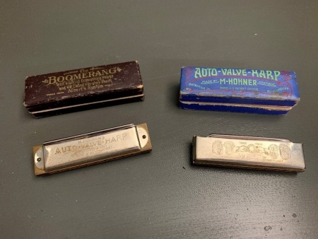 2 Vintage Hohner Harmonicas in Boxes