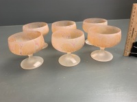 6 Hand Painted Zwiezel Crystal Dessert Bowls - 2