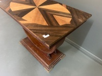 Vintage Art Deco Side/Lamp Table with Parquetry Top - Top has been Refurbished - 2