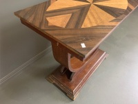 Vintage Art Deco Side/Lamp Table with Parquetry Top - Top has been Refurbished - 3