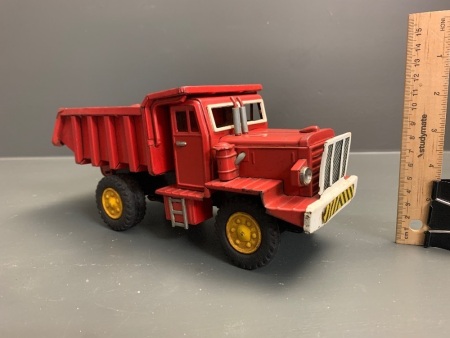 Vintage Red Tin Tipper Truck