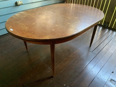 Mid Century Teak Extending Dining Table - Top Needs Some Attention