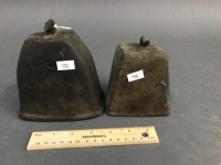 2 Ancient Bronze  Temple Bells