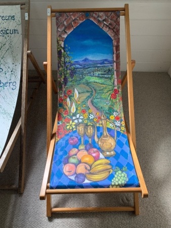 Canvas Deckchair Painted by Noosa Artist Emma Freeman