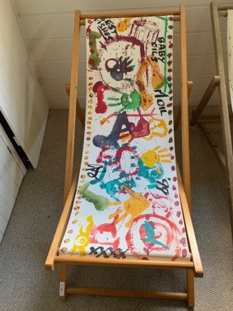 Canvas Deckchair Painted by the Kids of Midnight Oil