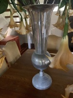 XL Alloy Vase with Faux Flowers - 2