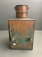 Antique Swedish Copper Nautical Lantern Made by Erik Ohlsson - Halsingborg - 6