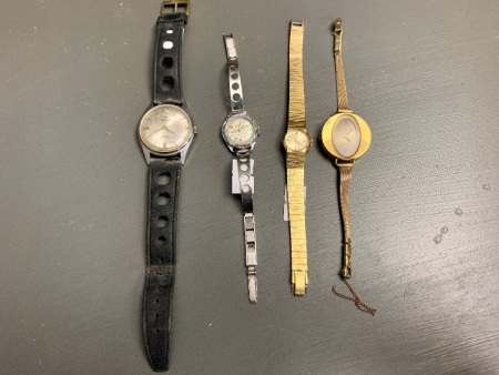 3 Vintage Ladies Watches inc. Seiko, Rotary & Incabloc + Gentlemans Midland Incabloc