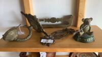 Asstd Shelf Lot of Brass & Iron Pieces