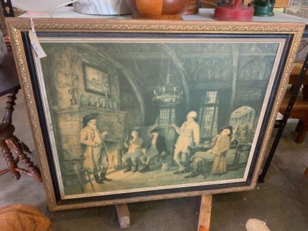Vintage Large Gilt Framed Print - The Landlord's Story