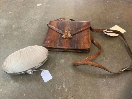 Vintage Snakeskin Bag + Gregory Ladner Clutch