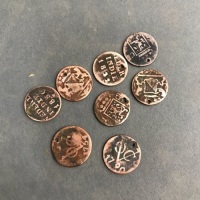 8 Antique V.O.C & Dutch East Indies Copper Coins 1754-1890