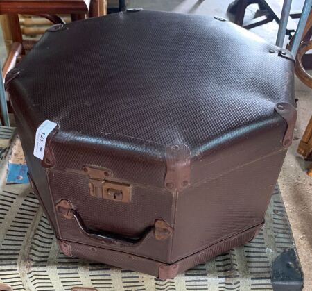 Vintage Octagonal Hat Box