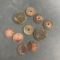 10 Dutch East Indies Coins, c1900's