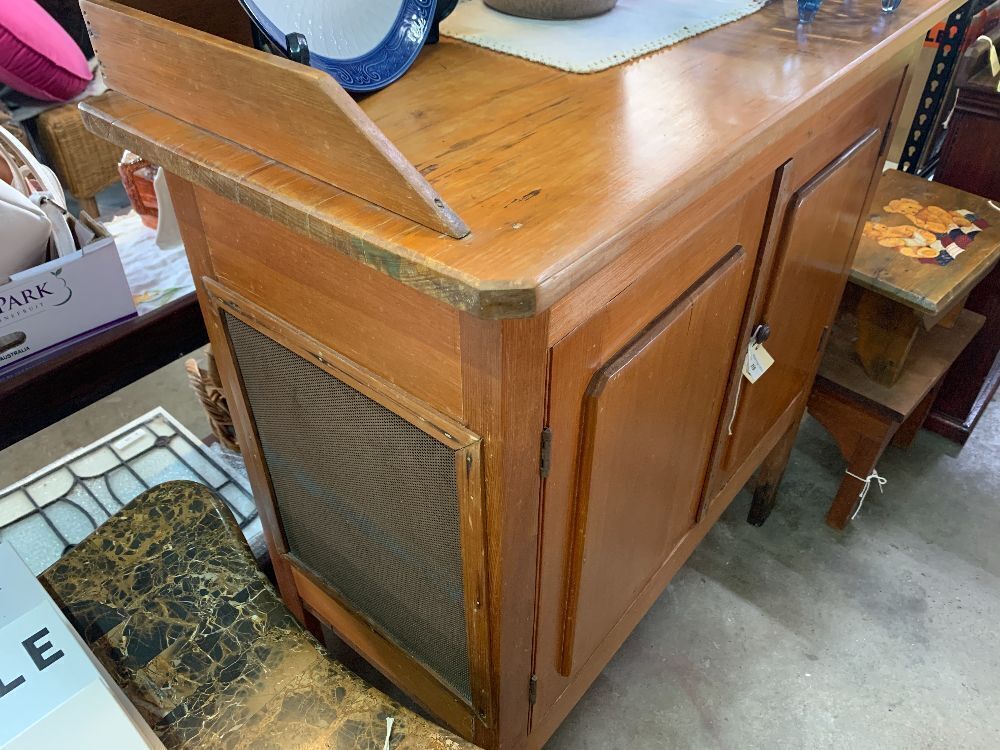 Vintage Australian 2 Door Pine Meat Safe