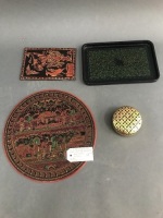 4 Pieces of Burmese Lacqerware