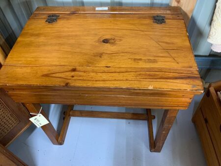 Small Vintage Single Lift Lid School Desk