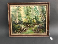 Framed Oil of QLD Rainforest by Diane Sharp