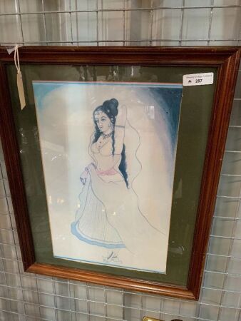 Asian Dancer Framed Print