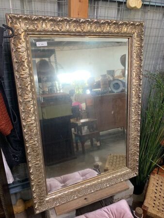 Large Contemporary Silver Gilt Framed Bevelled Mirror