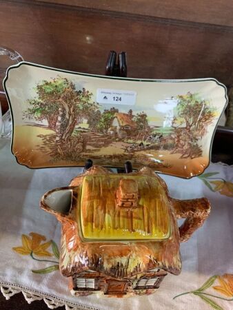 Price and Kensington Cottage Ware Teapot + Doulton Sandwich Plate