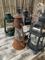 2 Storm Lanterns + 3 Garden Lanterns - 3