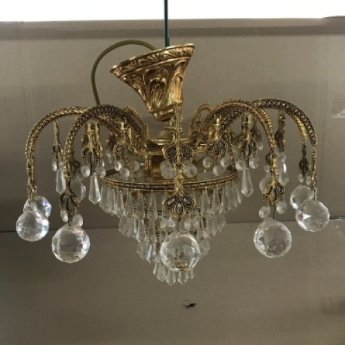 Gold & Crystal Drop Chandelier