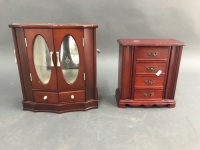 2 Jewellery Boxes - Largest App. 320mm High