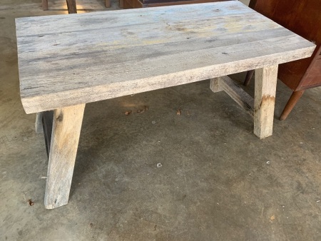 Shabby Hardwood Side Table -