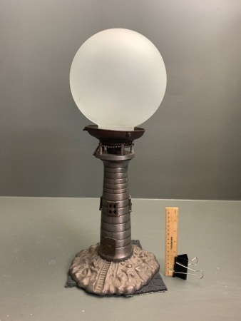 Vintage Metal Lighthouse Lamp Needs Rewiring