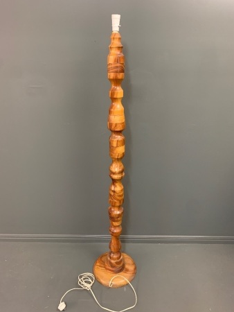 Turned Timber Standard Lamp