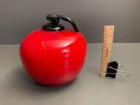 Large Red Glass Apple - 4