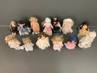 Asstd Lot of 13 Ceramic Headed Dolls - 4