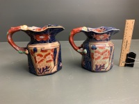 Pair of Graduated Ironstone Style Jugs - 4