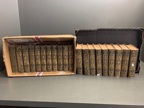 20 Antique Volumes of the International Library for Famous Literature