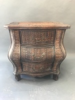 Balinese 3 Drawer Woven Bedside Table